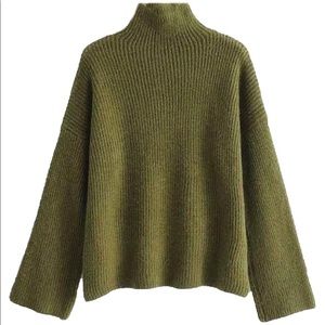 'Indy' Ribbed Knit Mock Neck Sweater